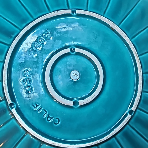 California Pottery Made in USA Snack Tidbit 2 Tier Tray No 60L Flawed - Picture 4 of 8